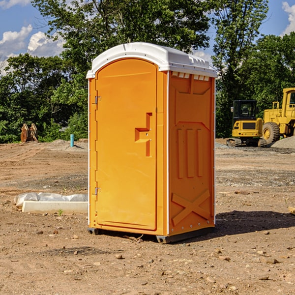 can i customize the exterior of the porta potties with my event logo or branding in Sand Fork